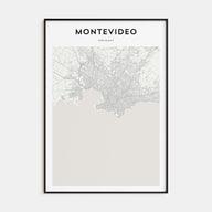 Montevideo Map Portrait Poster