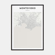 Montevideo Map Portrait Poster
