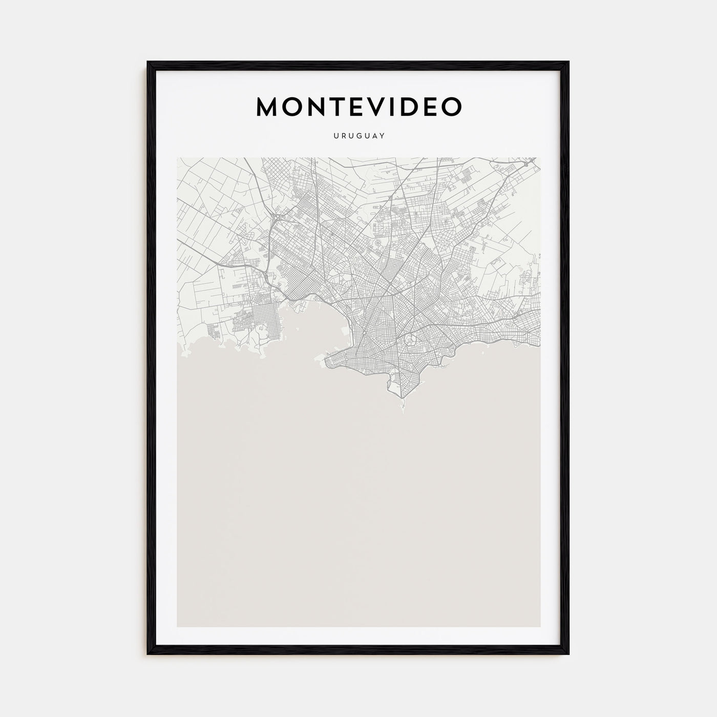 Montevideo Map Portrait Poster