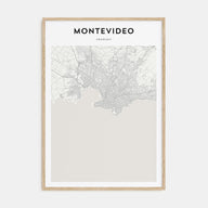 Montevideo Map Portrait Poster