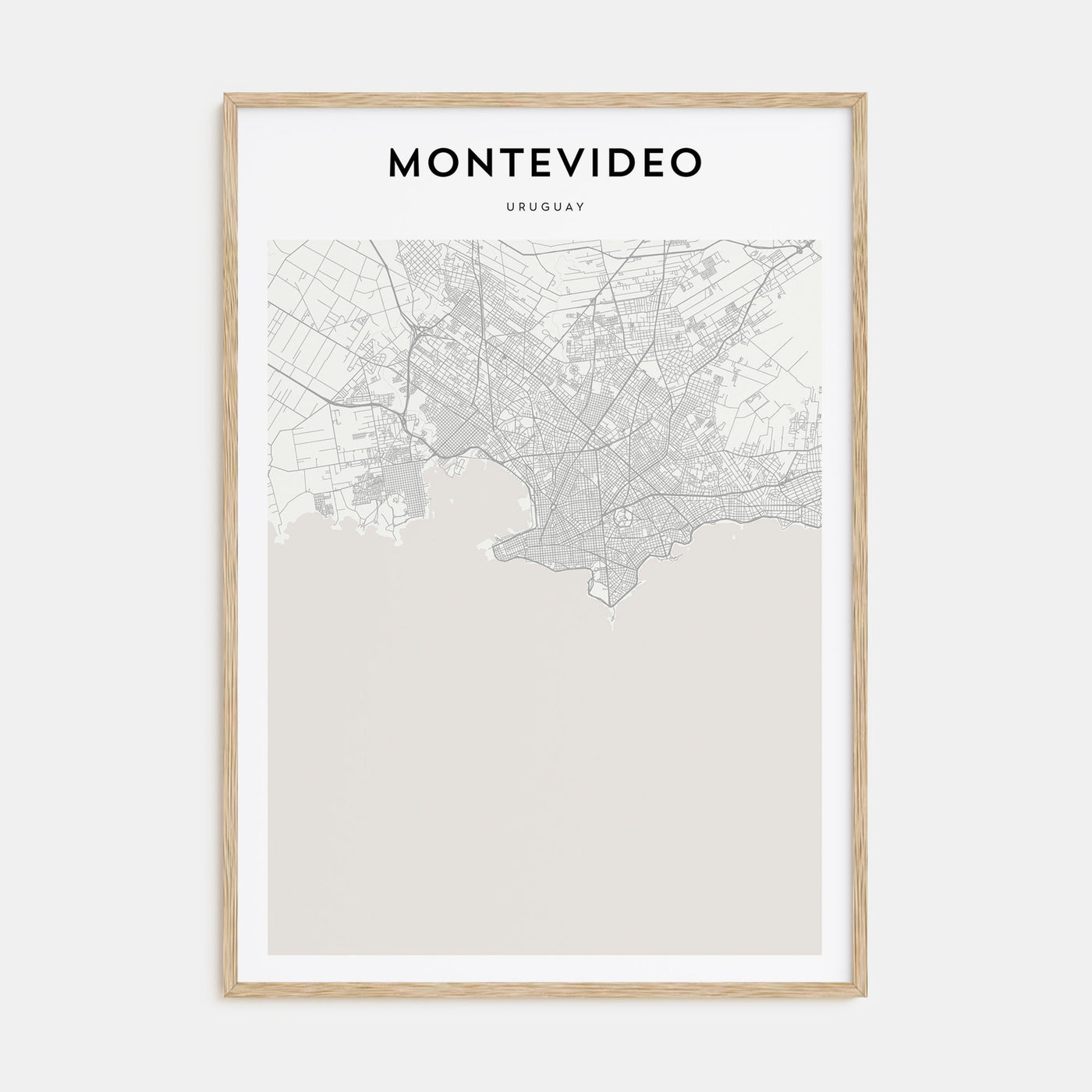 Montevideo Map Portrait Poster
