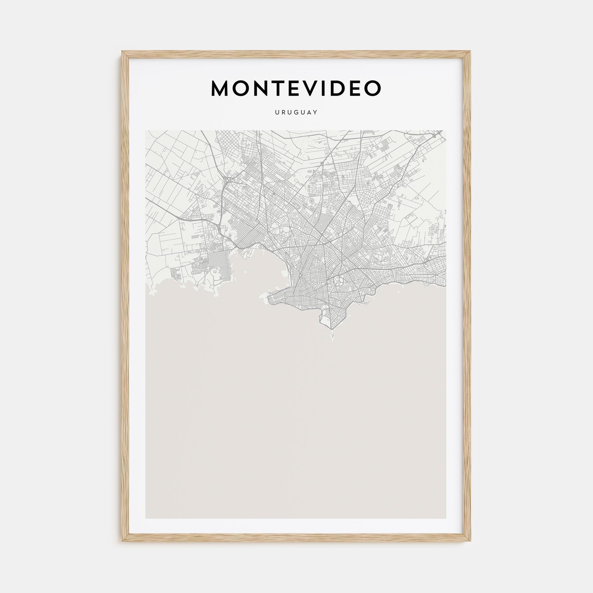 Montevideo Map Portrait Poster