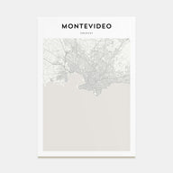 Montevideo Map Portrait Poster