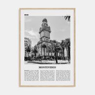 Montevideo Travel B&W Poster