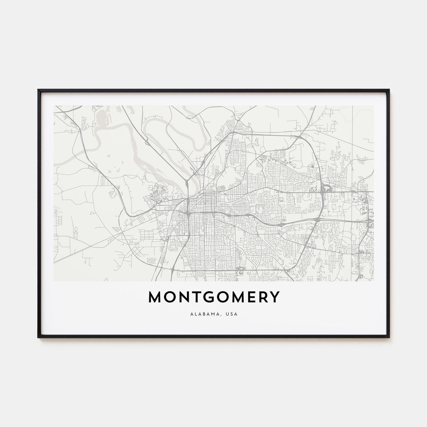 Montgomery Map Landscape Poster