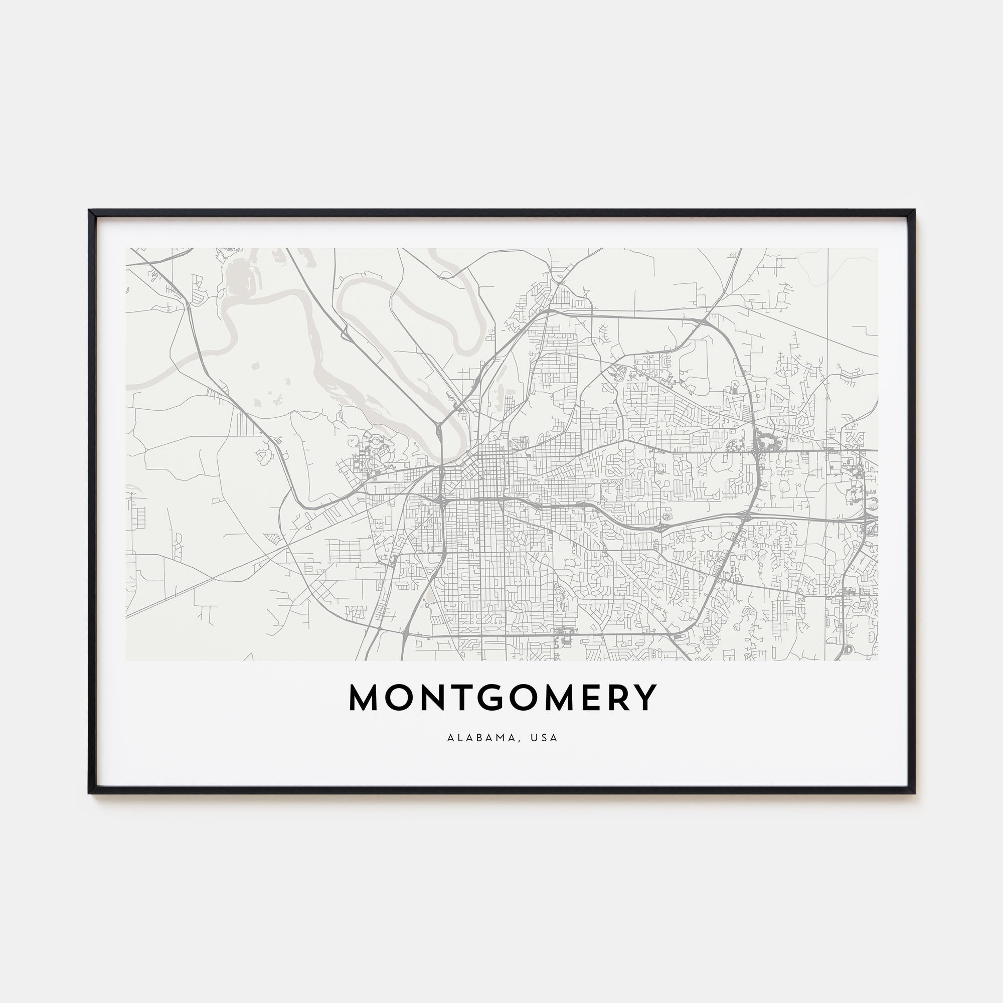 Montgomery Map Landscape Poster
