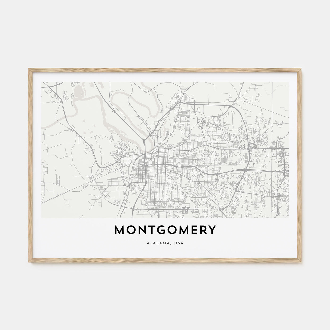 Montgomery Map Landscape Poster