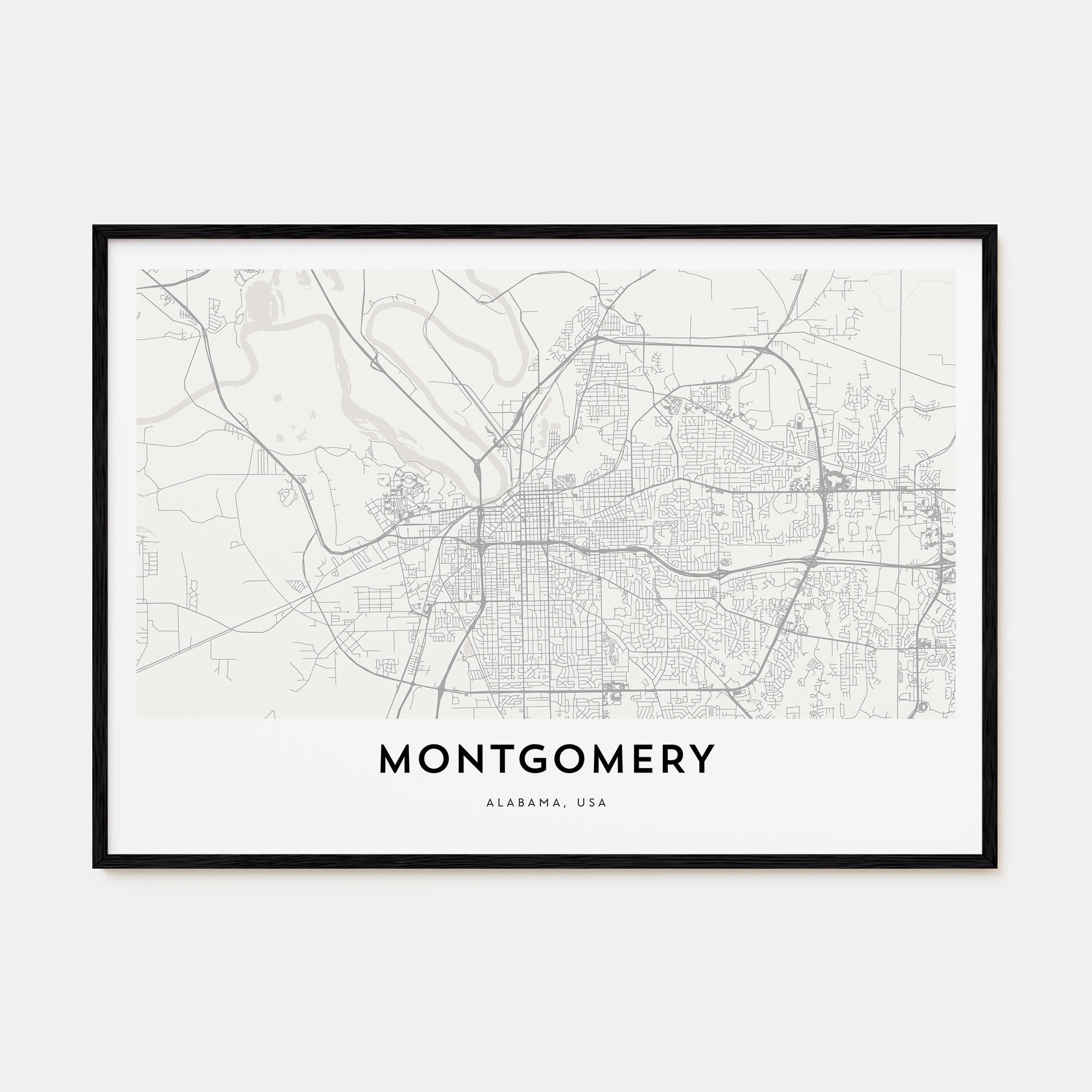 Montgomery Map Landscape Poster