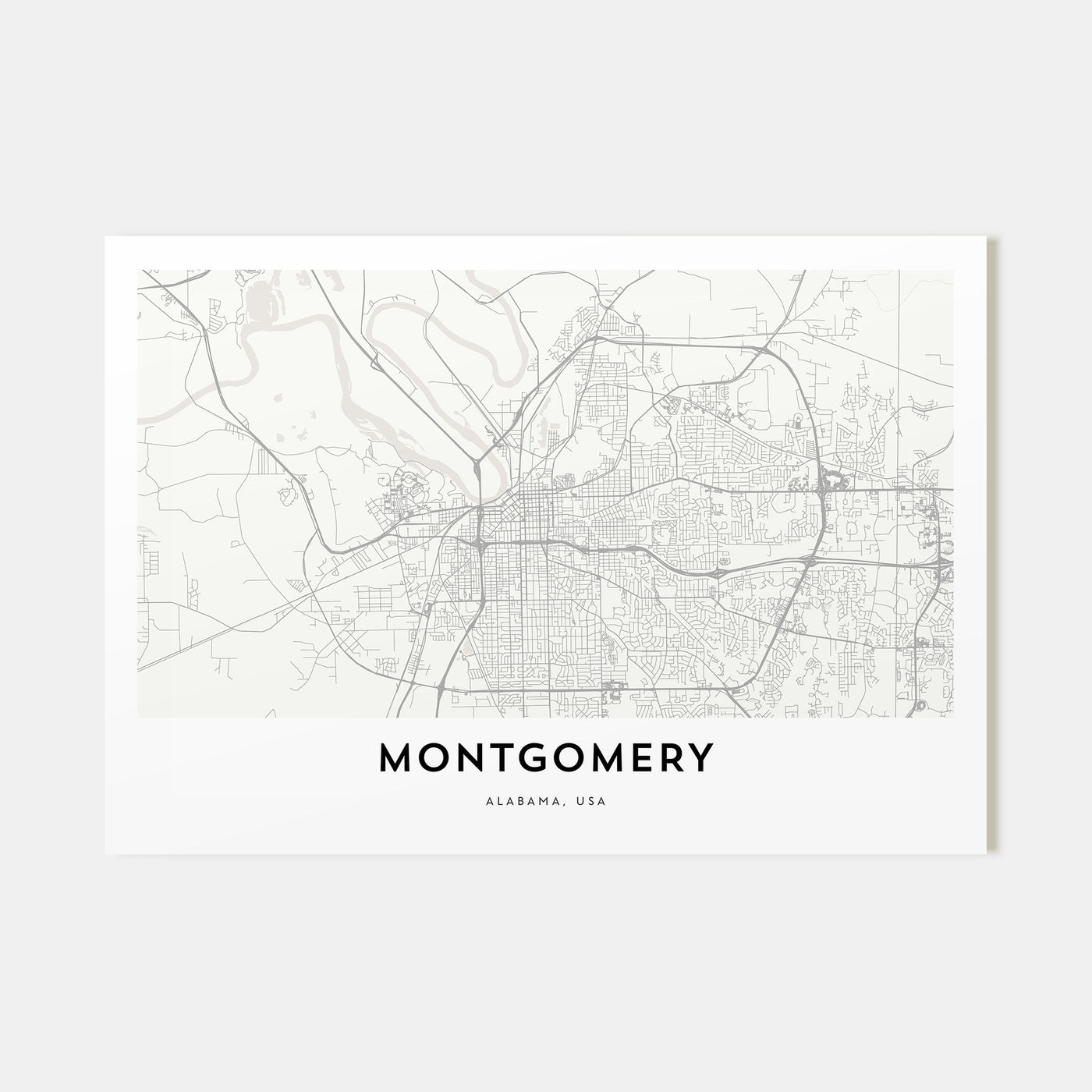 Montgomery Map Landscape Poster