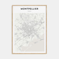Montpellier Map Portrait Poster