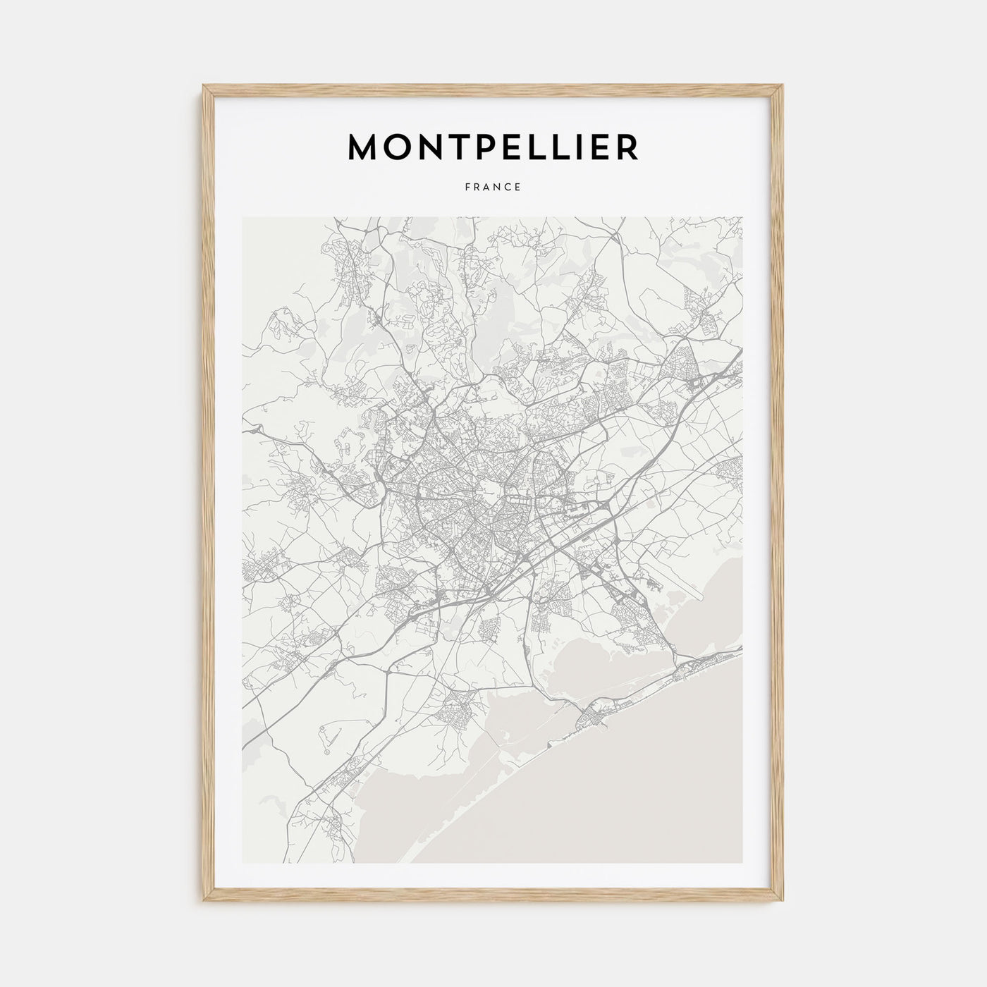 Montpellier Map Portrait Poster