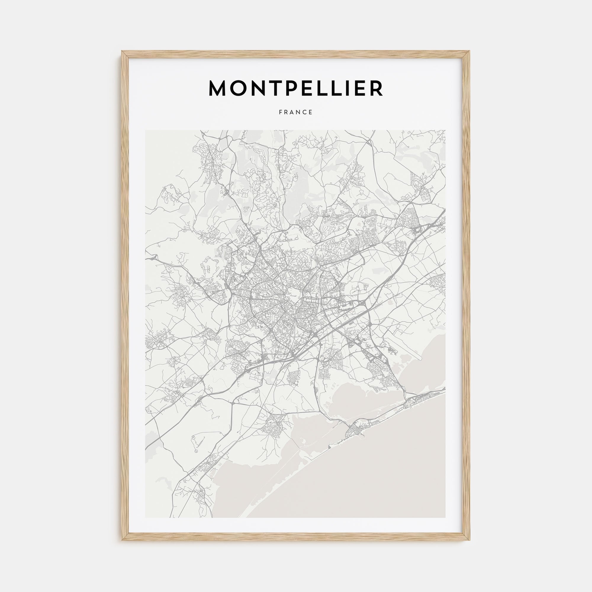 Montpellier Map Portrait Poster