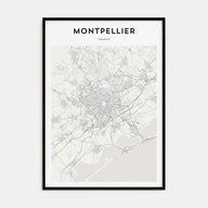 Montpellier Map Portrait Poster
