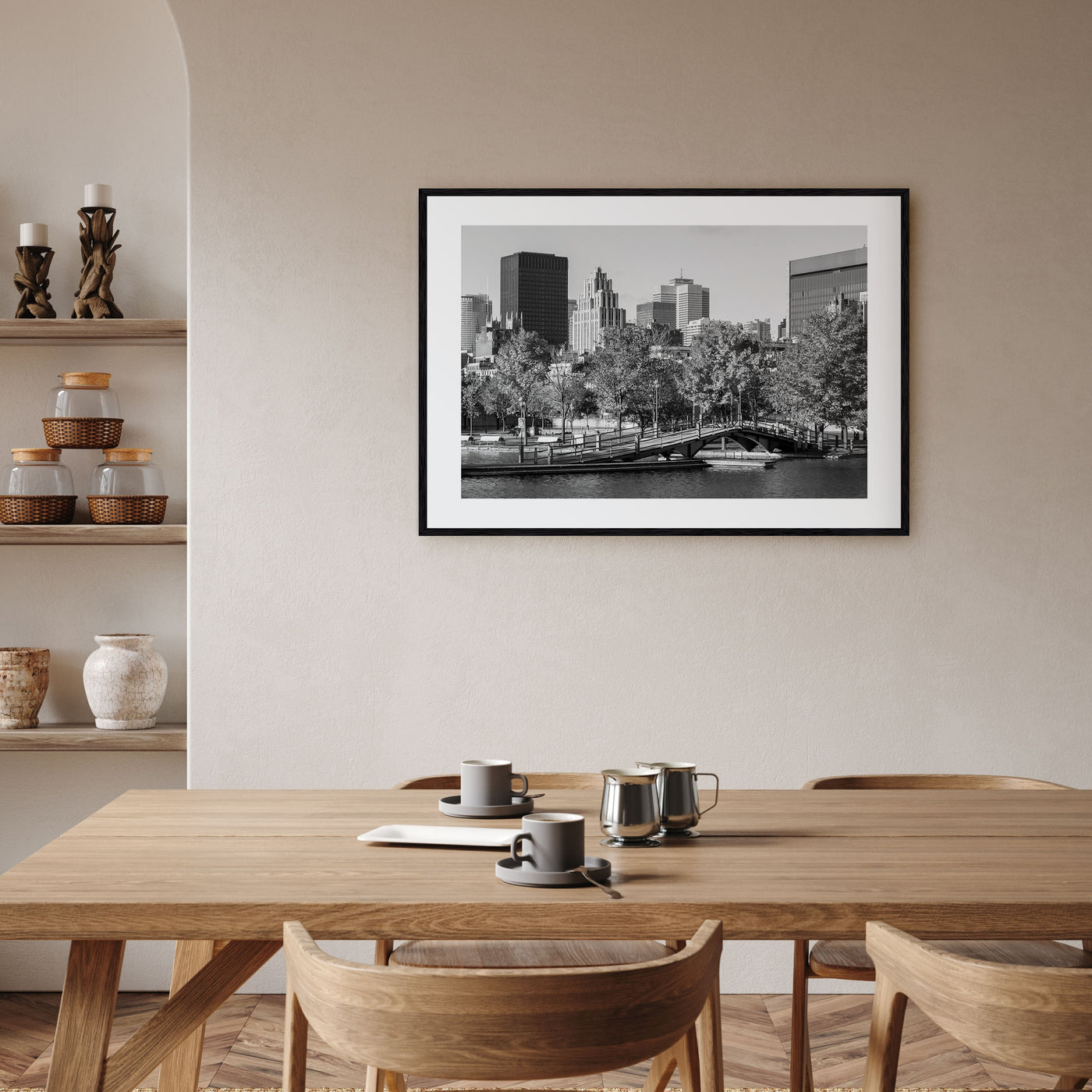 Montreal Landscape B&W Poster