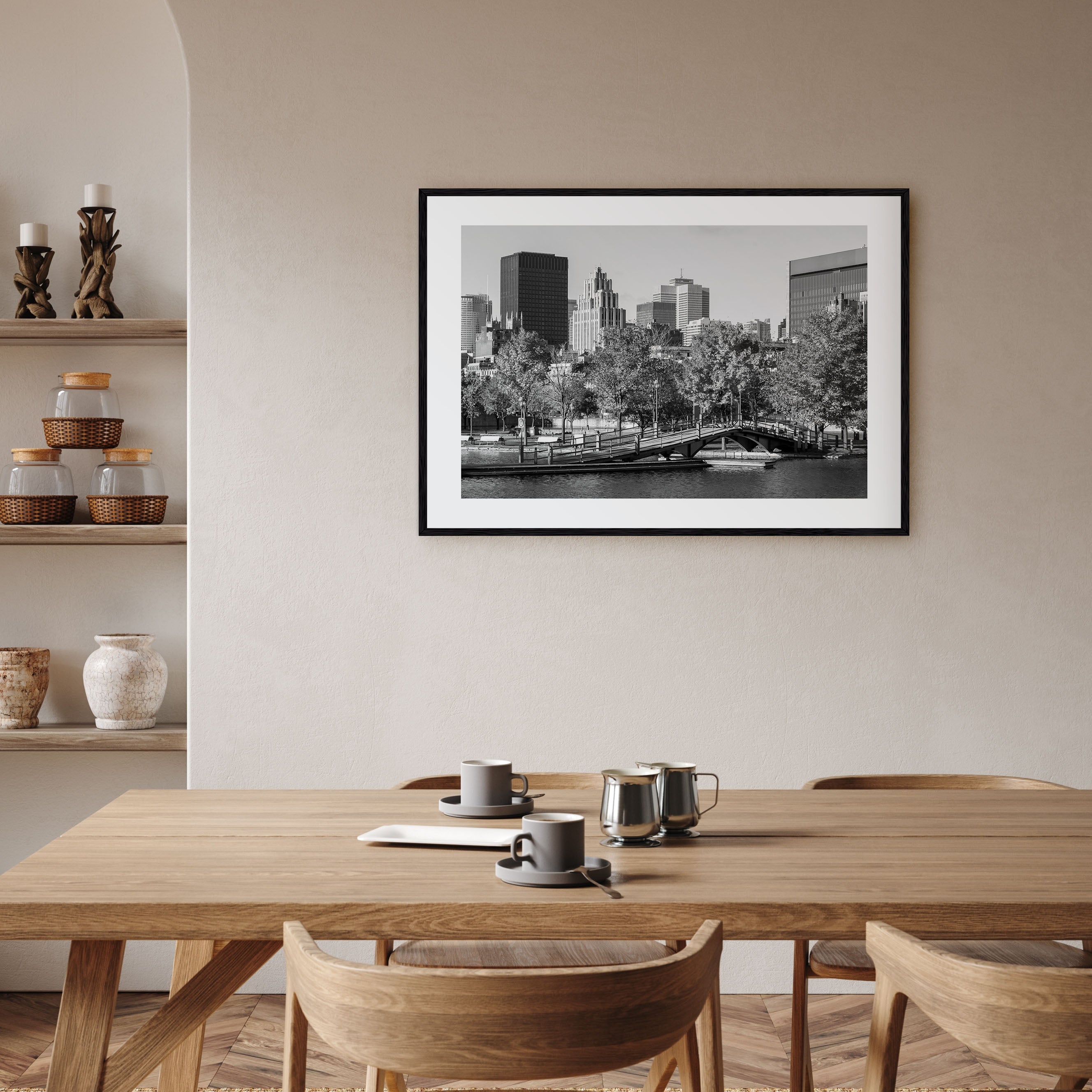 Montreal Landscape B&W Poster