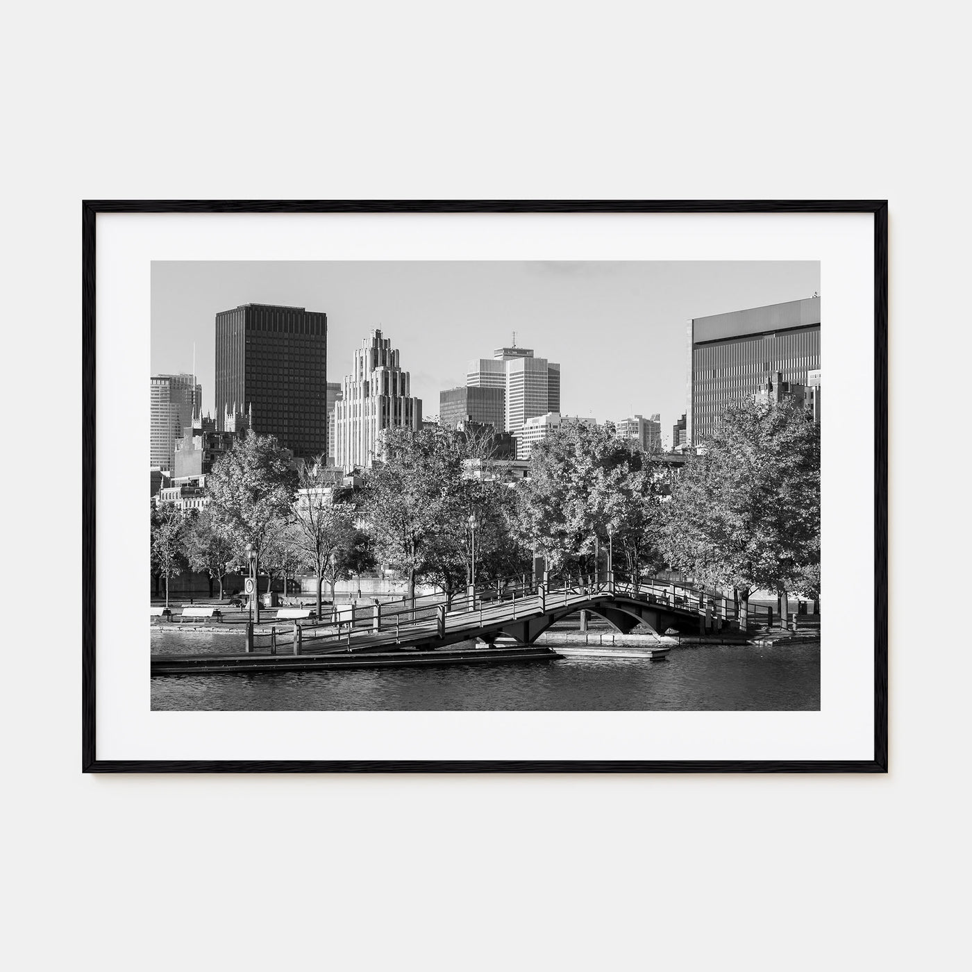 Montreal Landscape B&W Poster