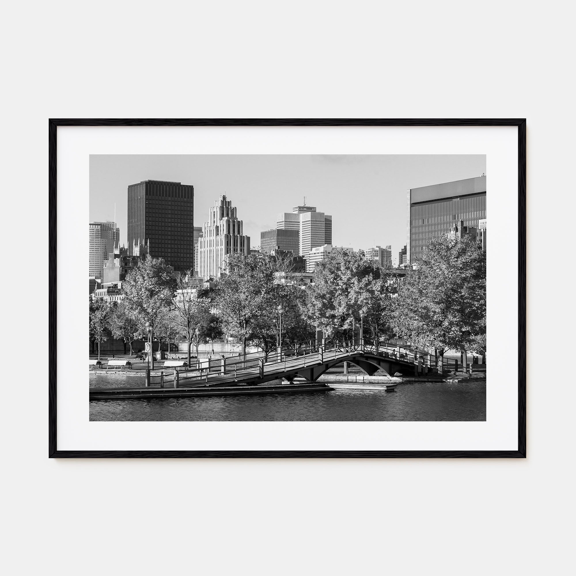 Montreal Landscape B&W Poster