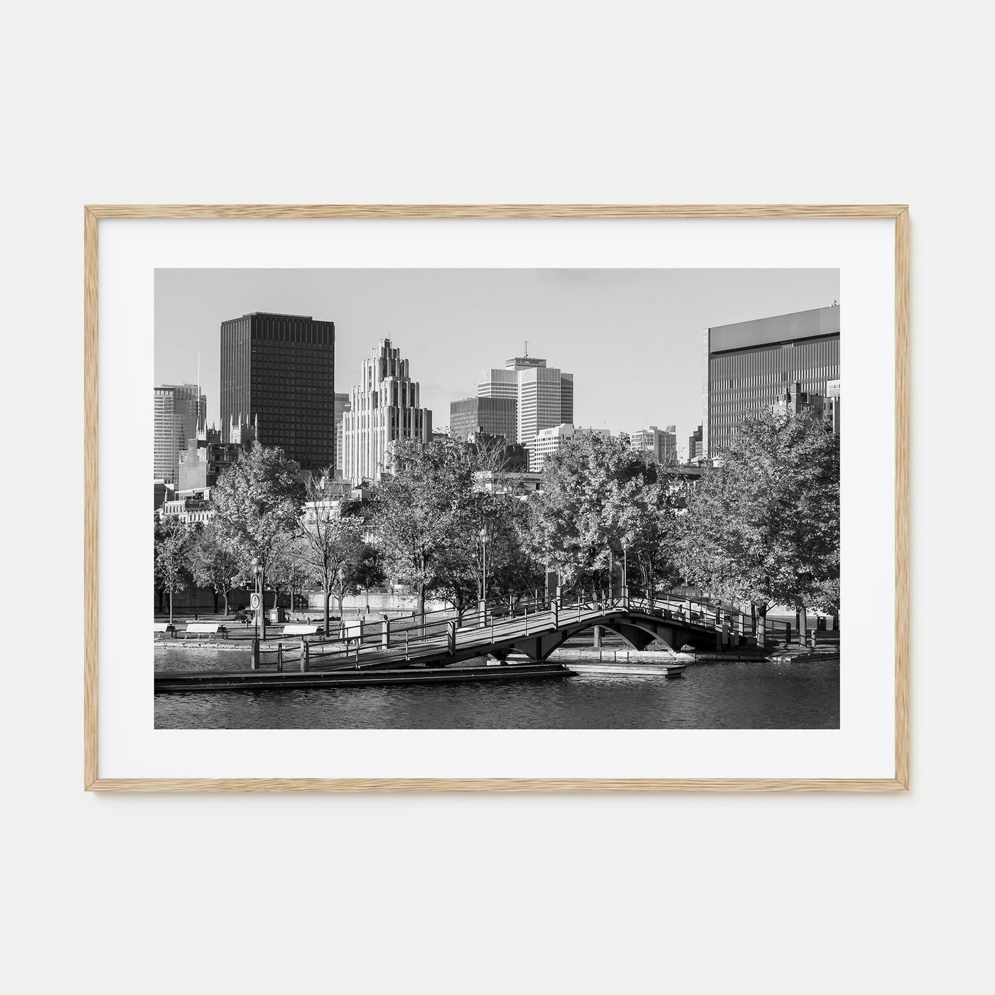 Montreal Landscape B&W Poster