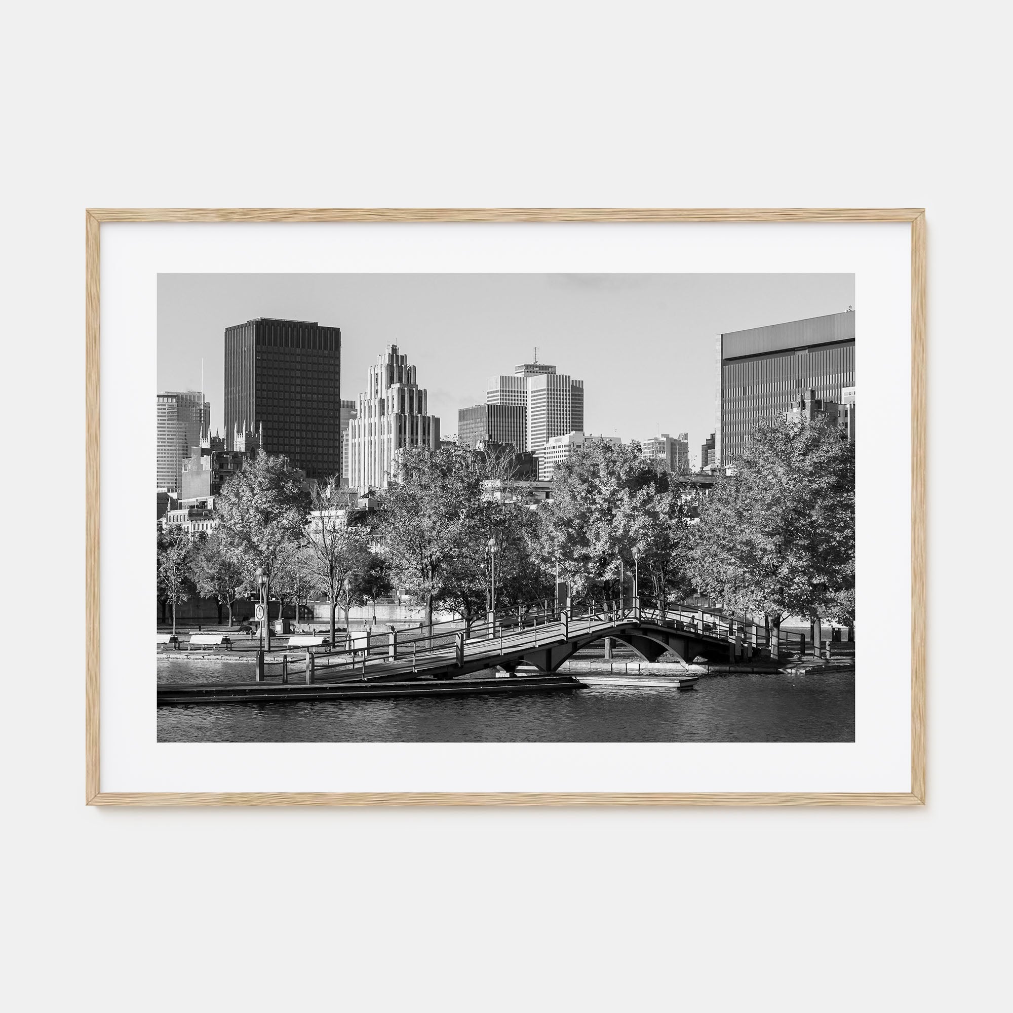 Montreal Landscape B&W Poster