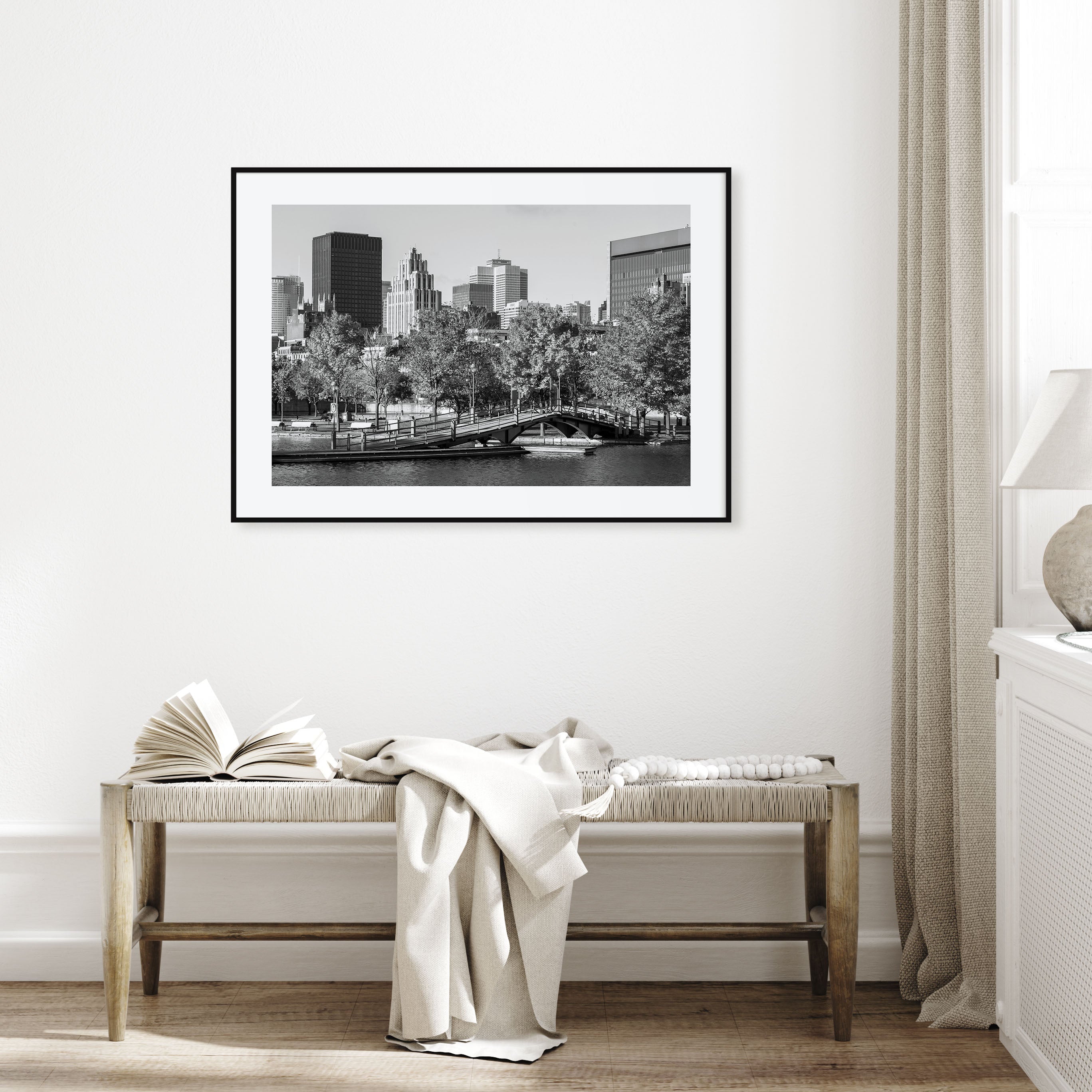 Montreal Landscape B&W Poster