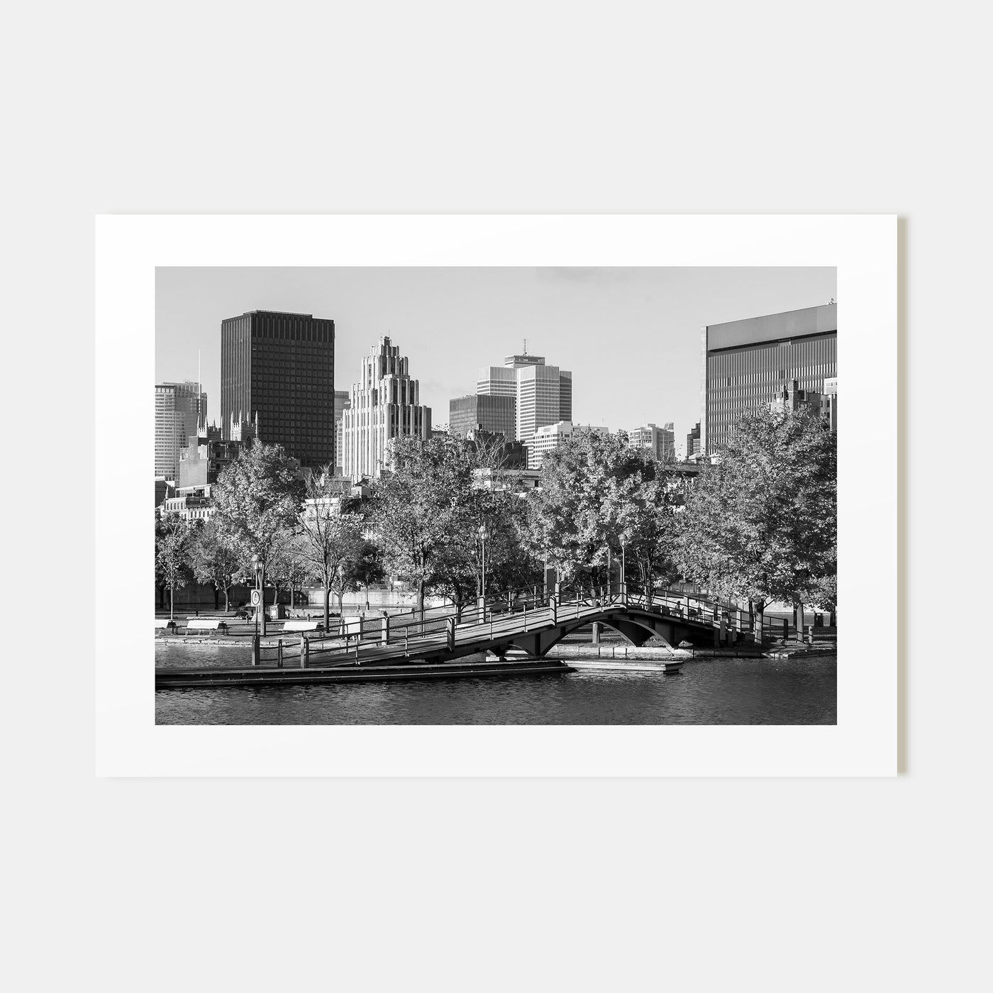 Montreal Landscape B&W Poster