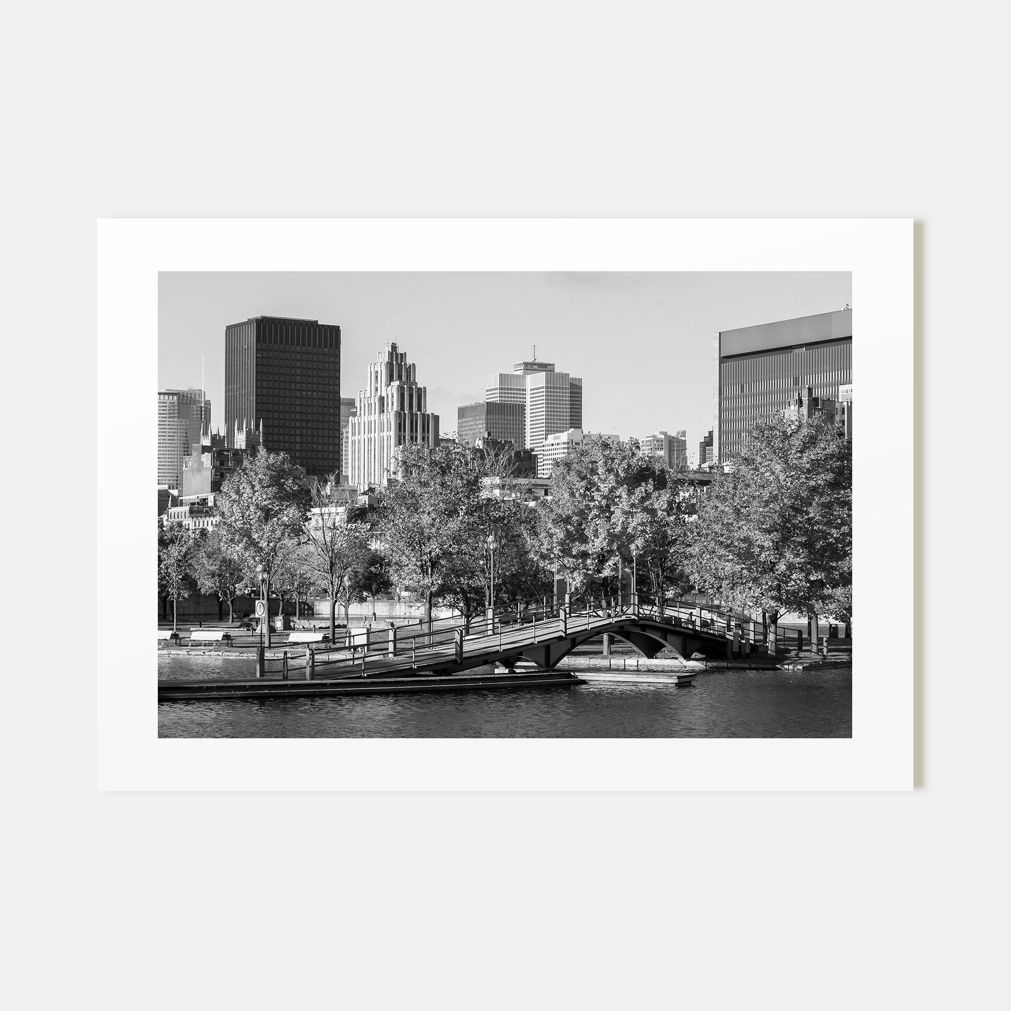 Montreal Landscape B&W Poster