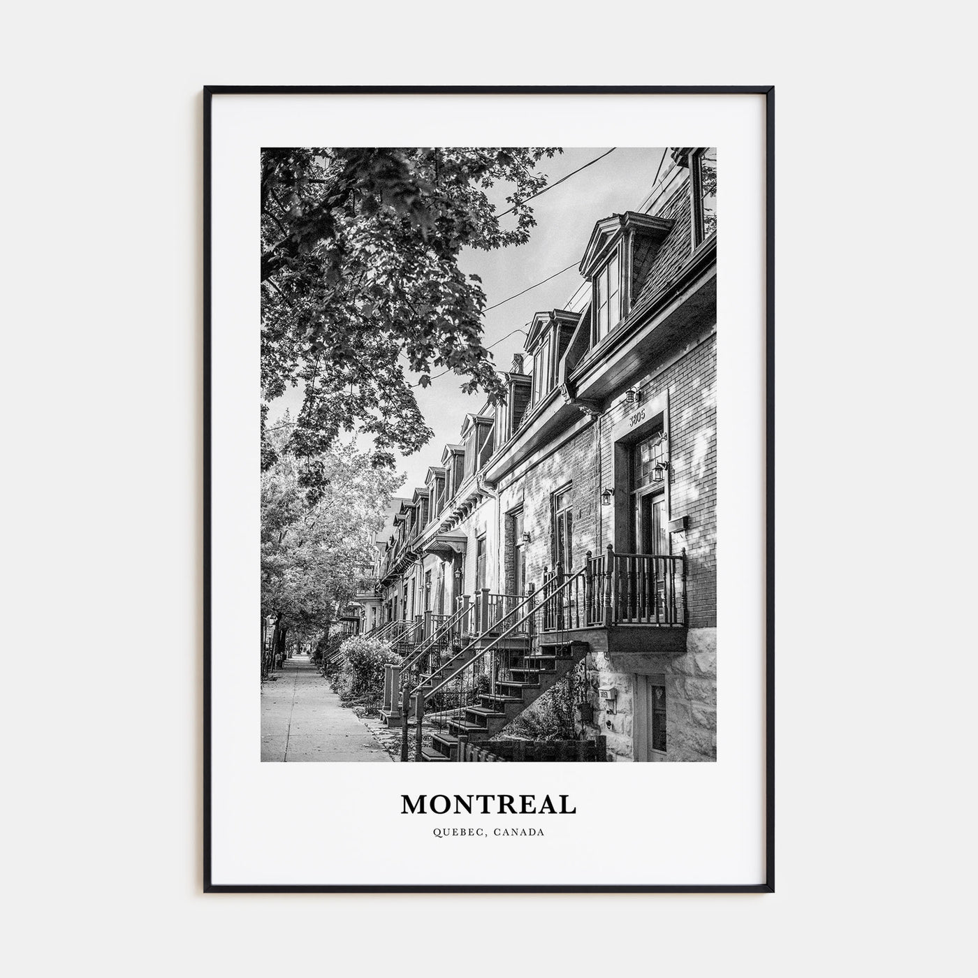 Montreal Portrait B&W No 3 Poster