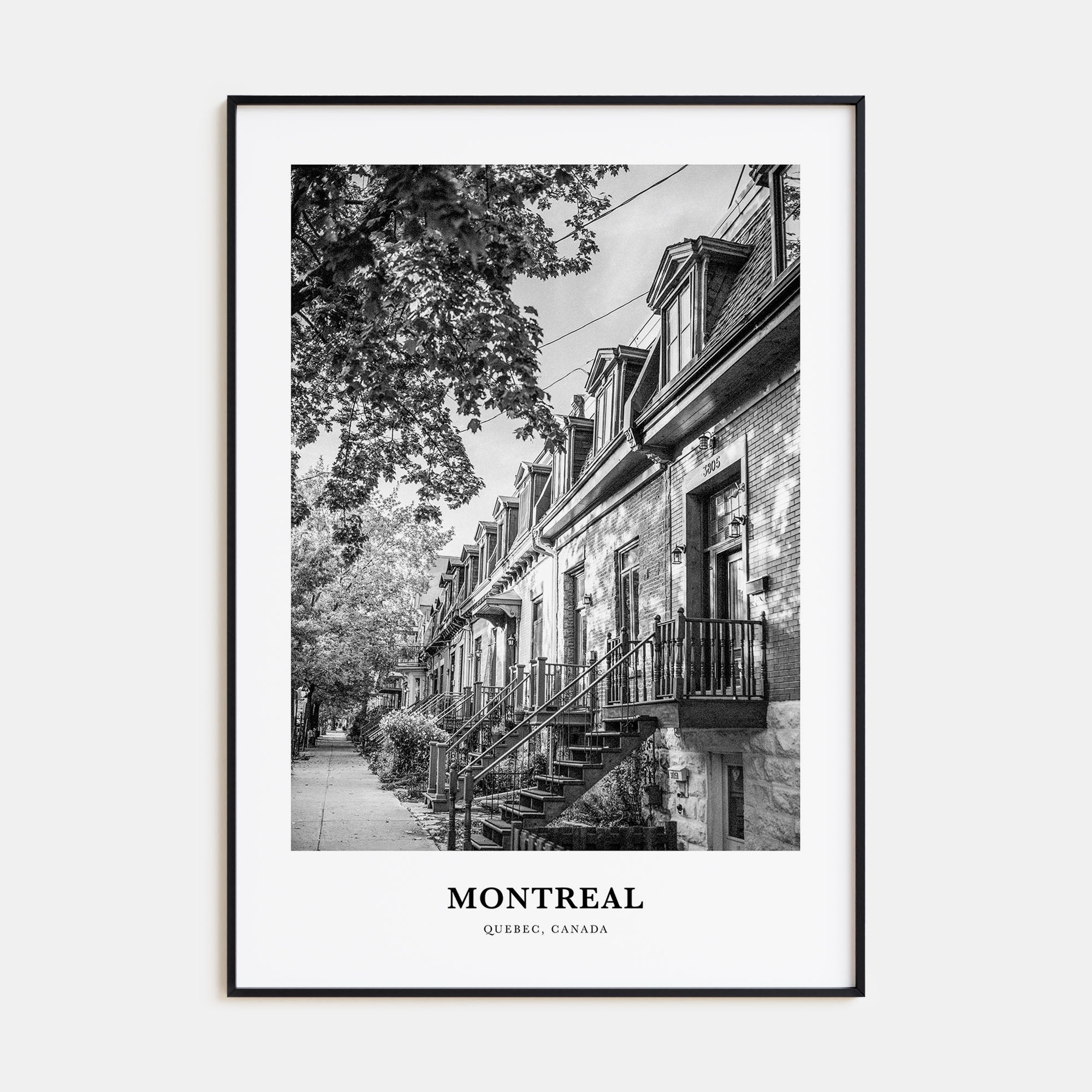 Montreal Portrait B&W No 3 Poster