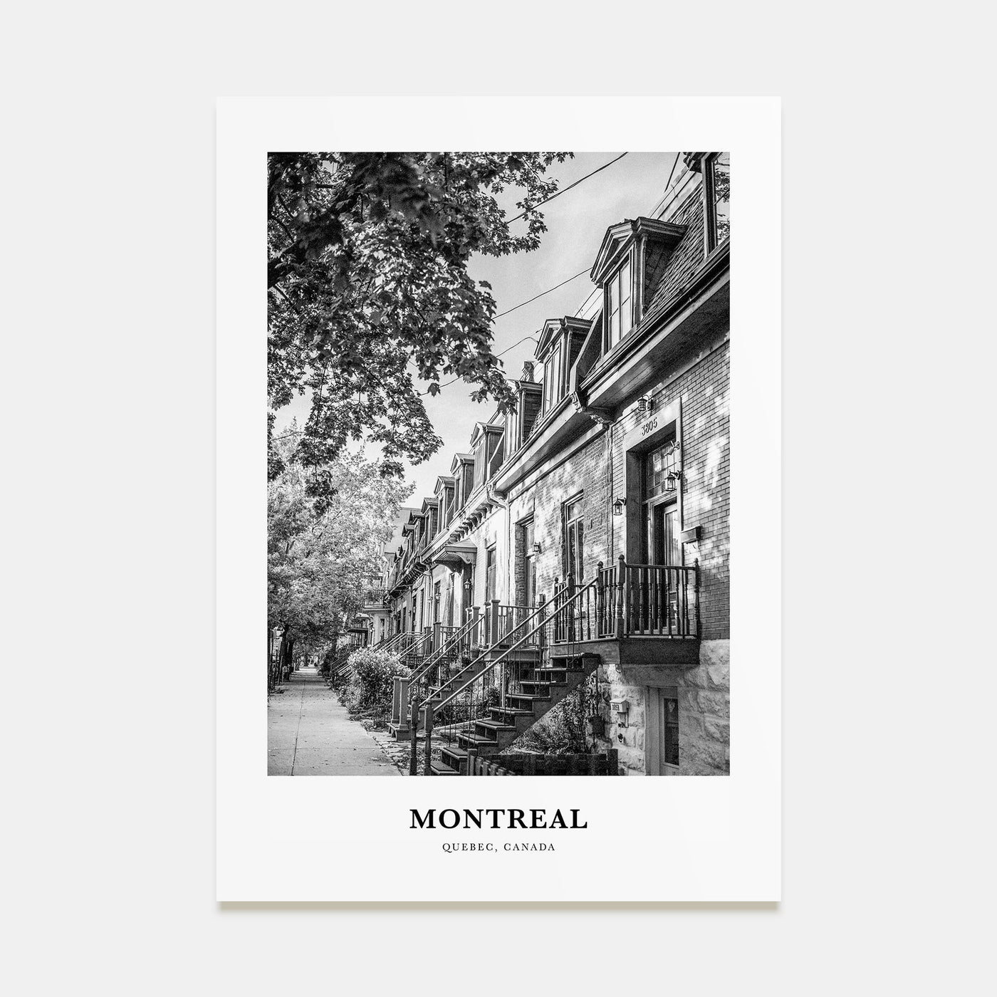 Montreal Portrait B&W No 3 Poster