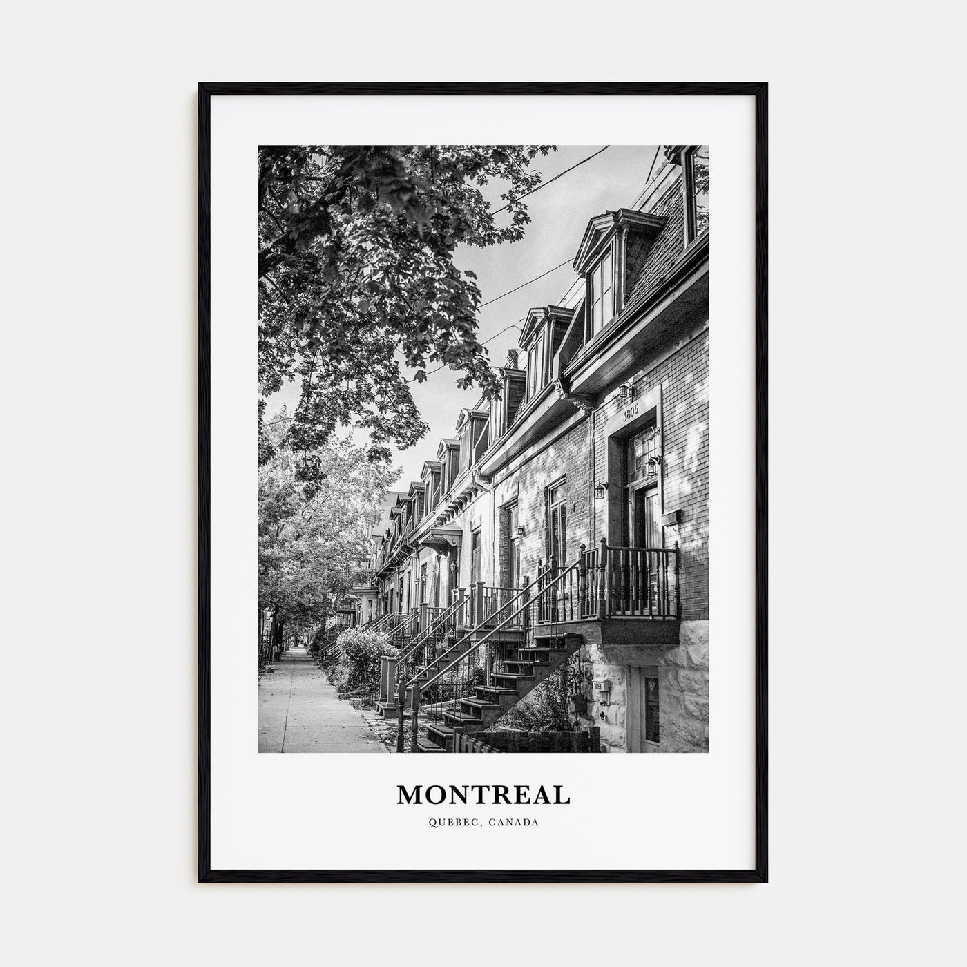 Montreal Portrait B&W No 3 Poster