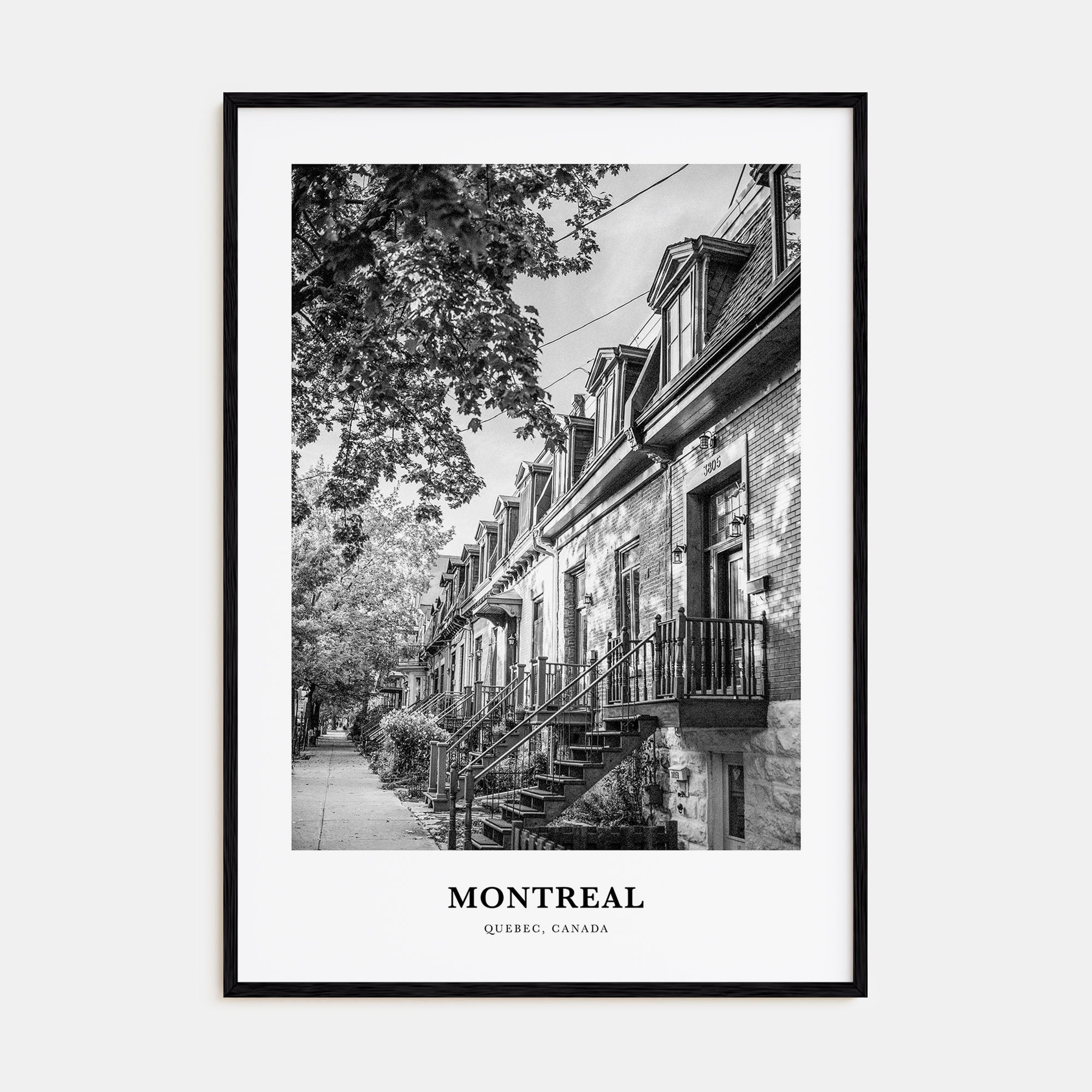 Montreal Portrait B&W No 3 Poster