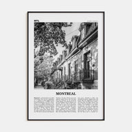 Montreal Travel B&W No 1 Poster