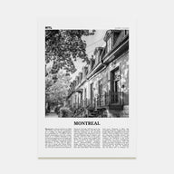 Montreal Travel B&W No 1 Poster