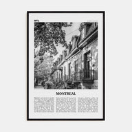Montreal Travel B&W No 1 Poster