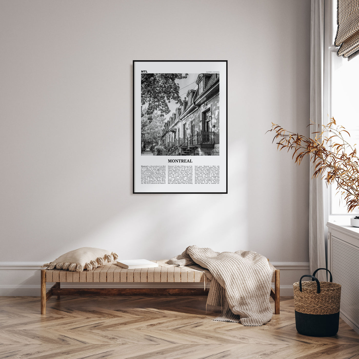 Montreal Travel B&W No 1 Poster