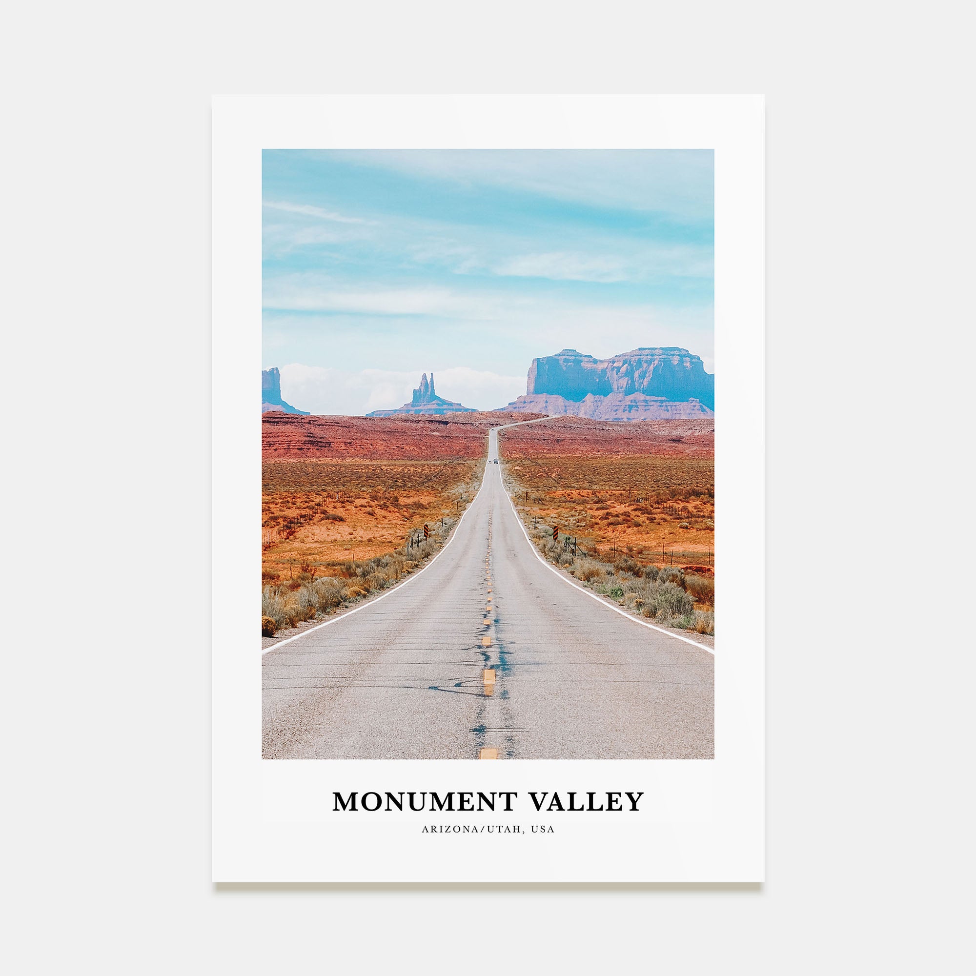 Monument Valley Portrait Color Poster