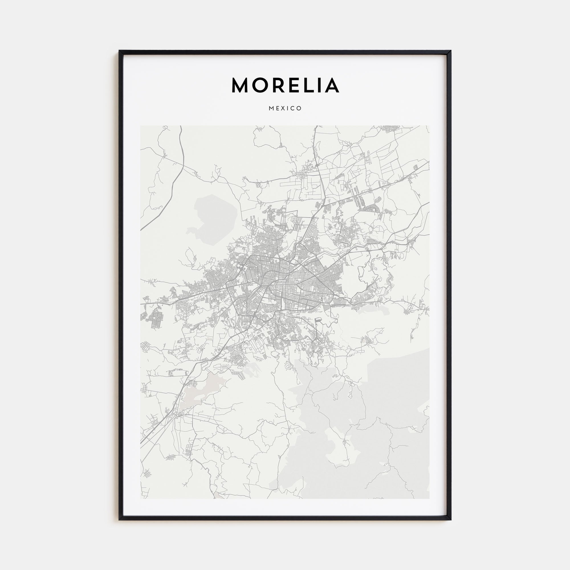 Morelia Map Portrait Poster