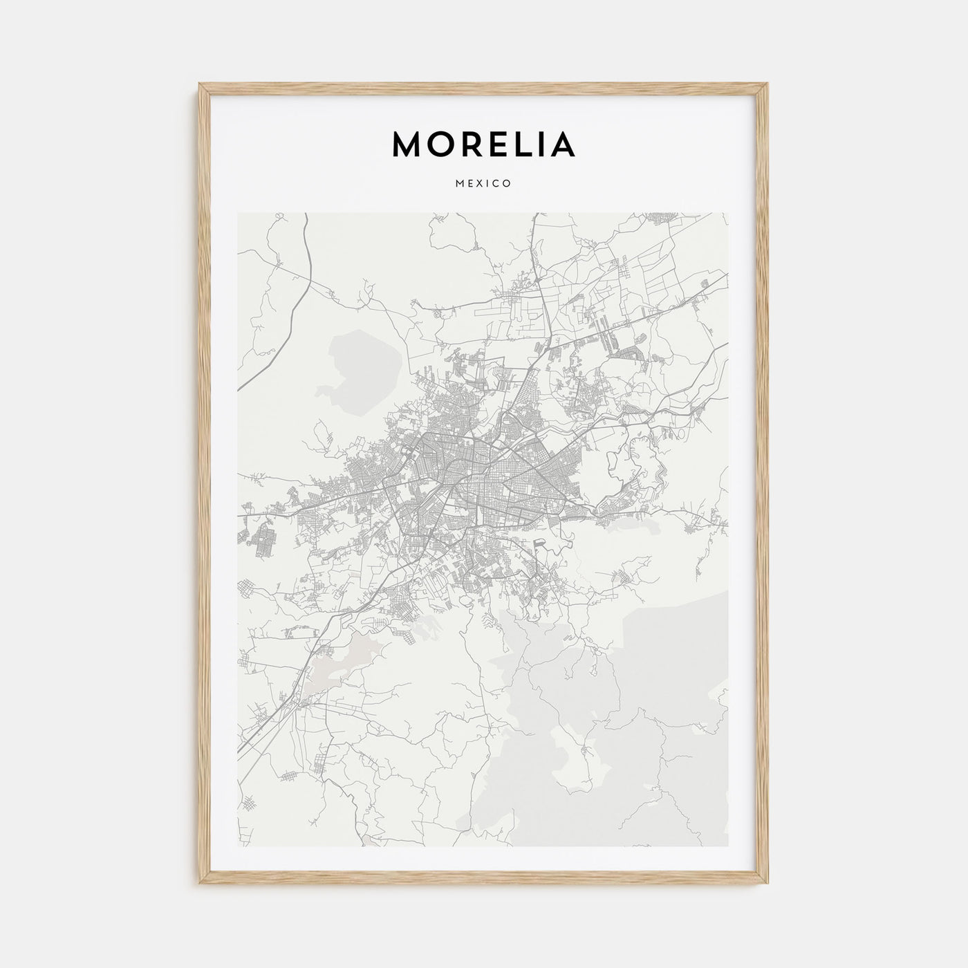 Morelia Map Portrait Poster