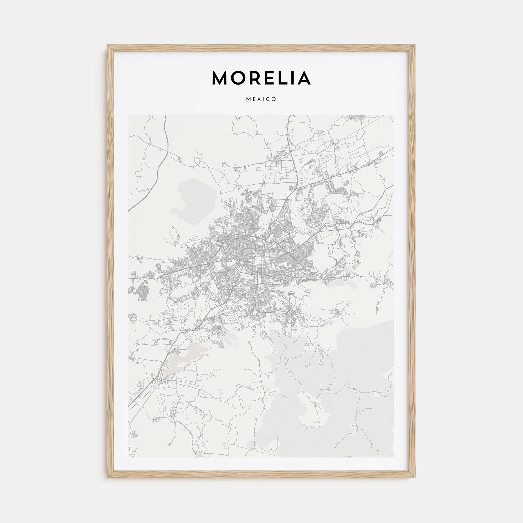 Morelia Map Portrait Poster