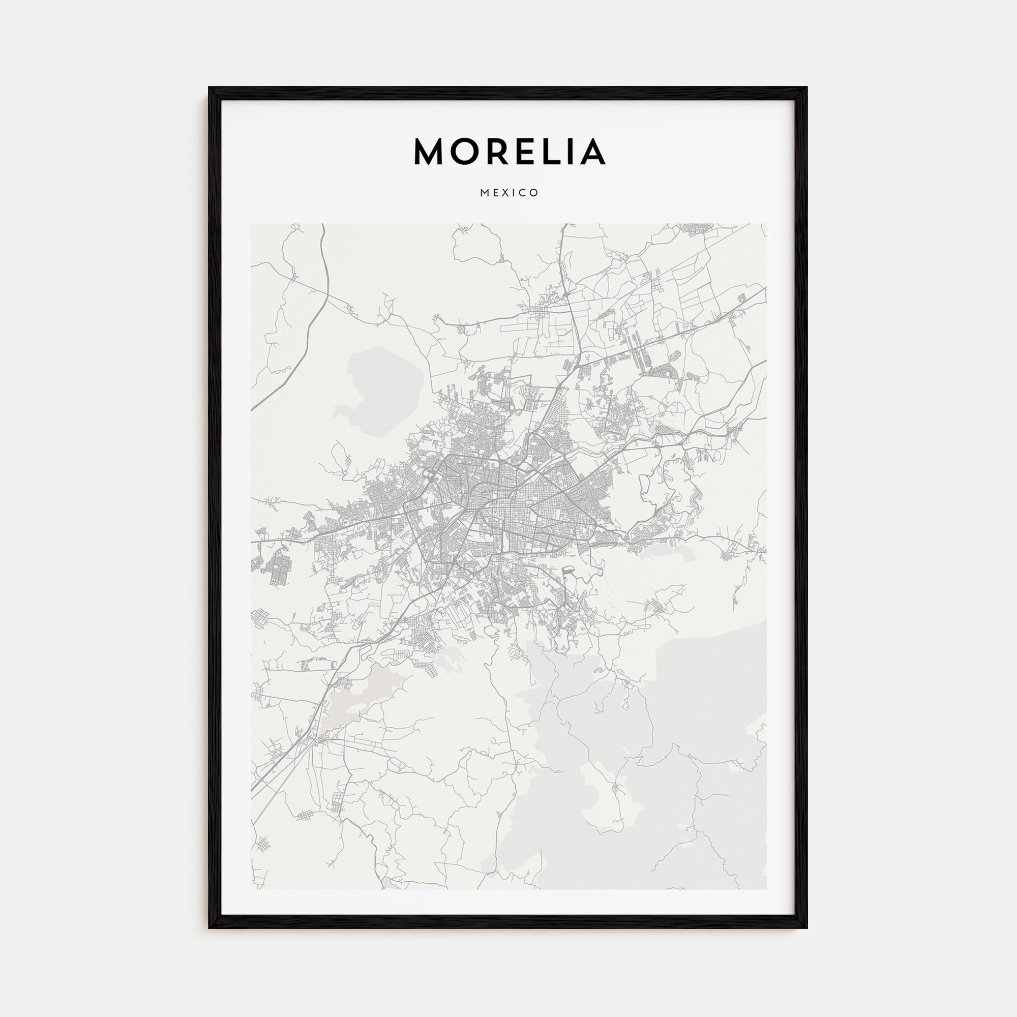 Morelia Map Portrait Poster