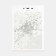 Morelia Map Portrait Poster