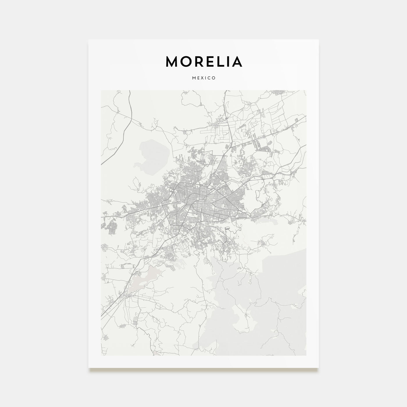 Morelia Map Portrait Poster