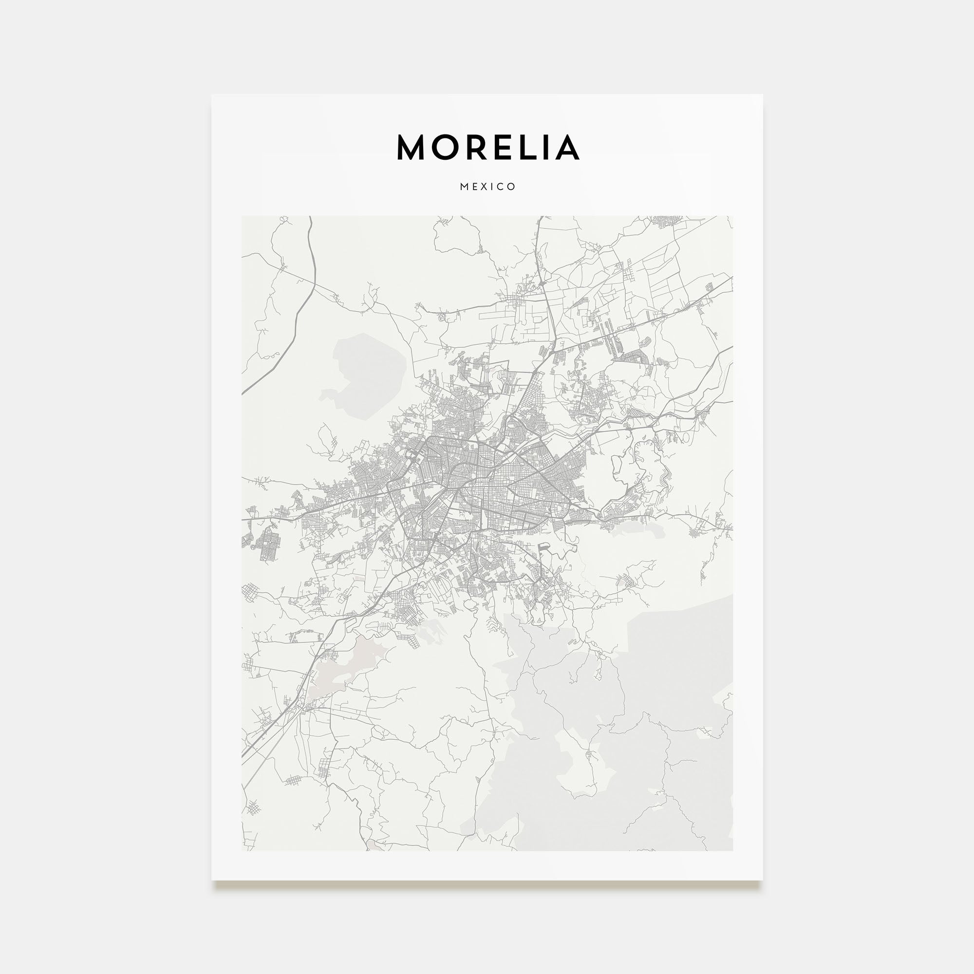 Morelia Map Portrait Poster