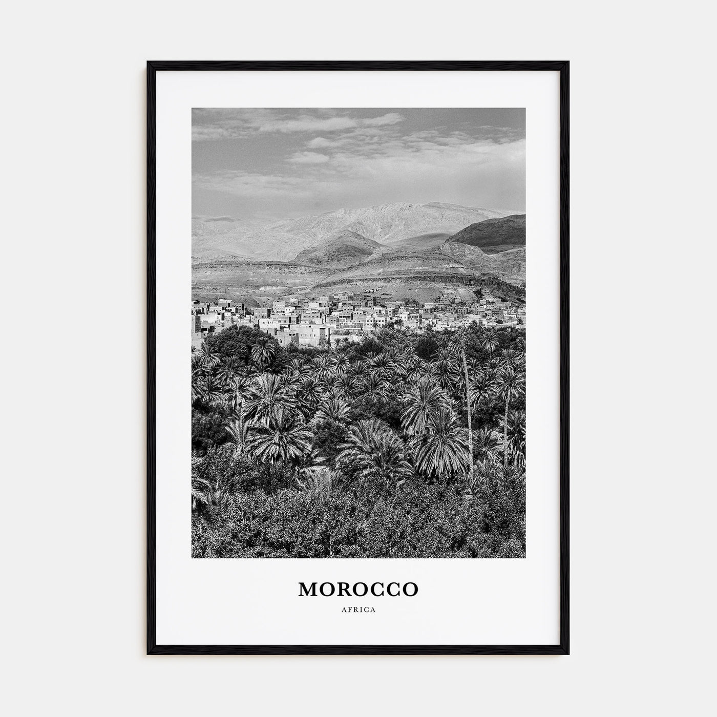 Morocco Portrait B&W Poster