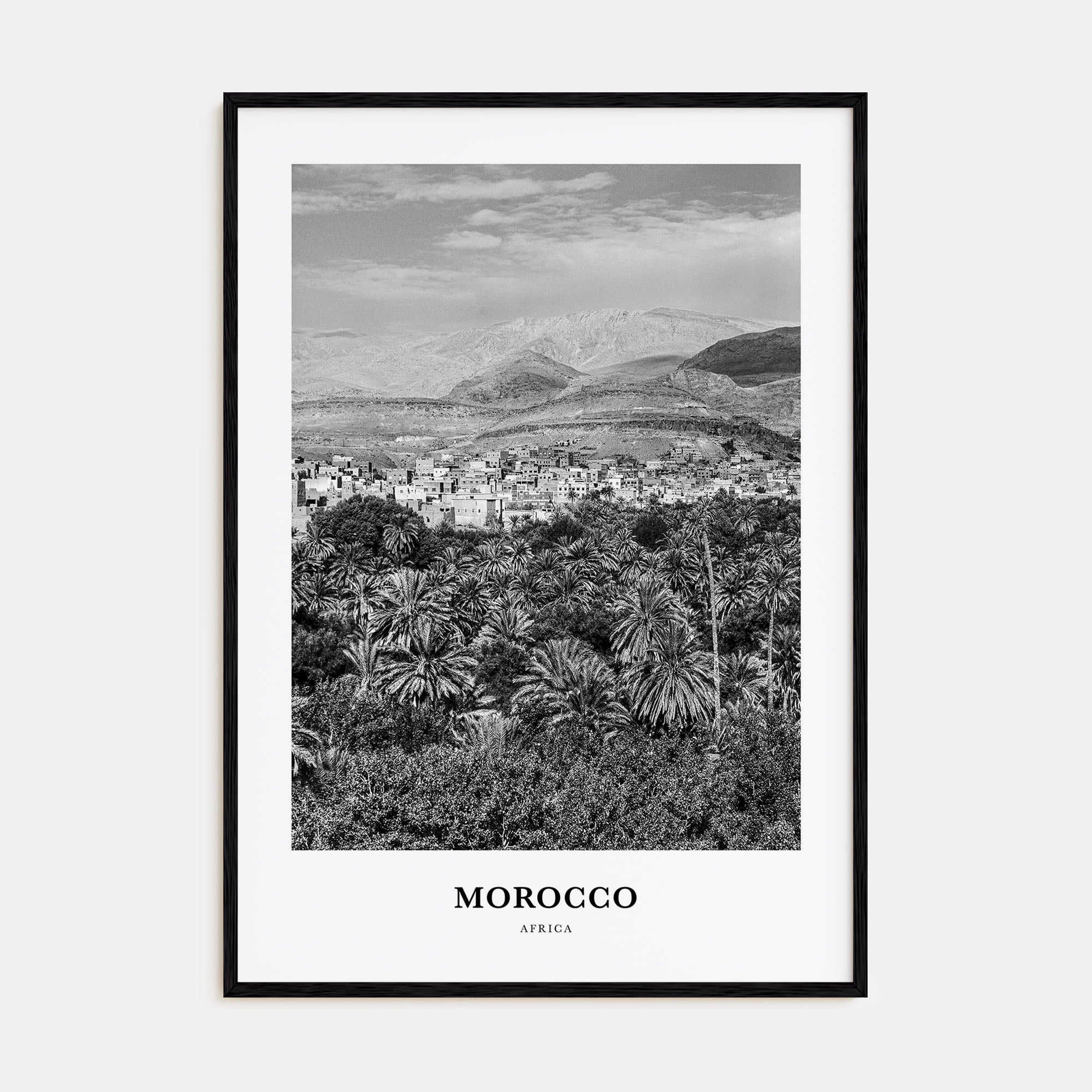 Morocco Portrait B&W Poster