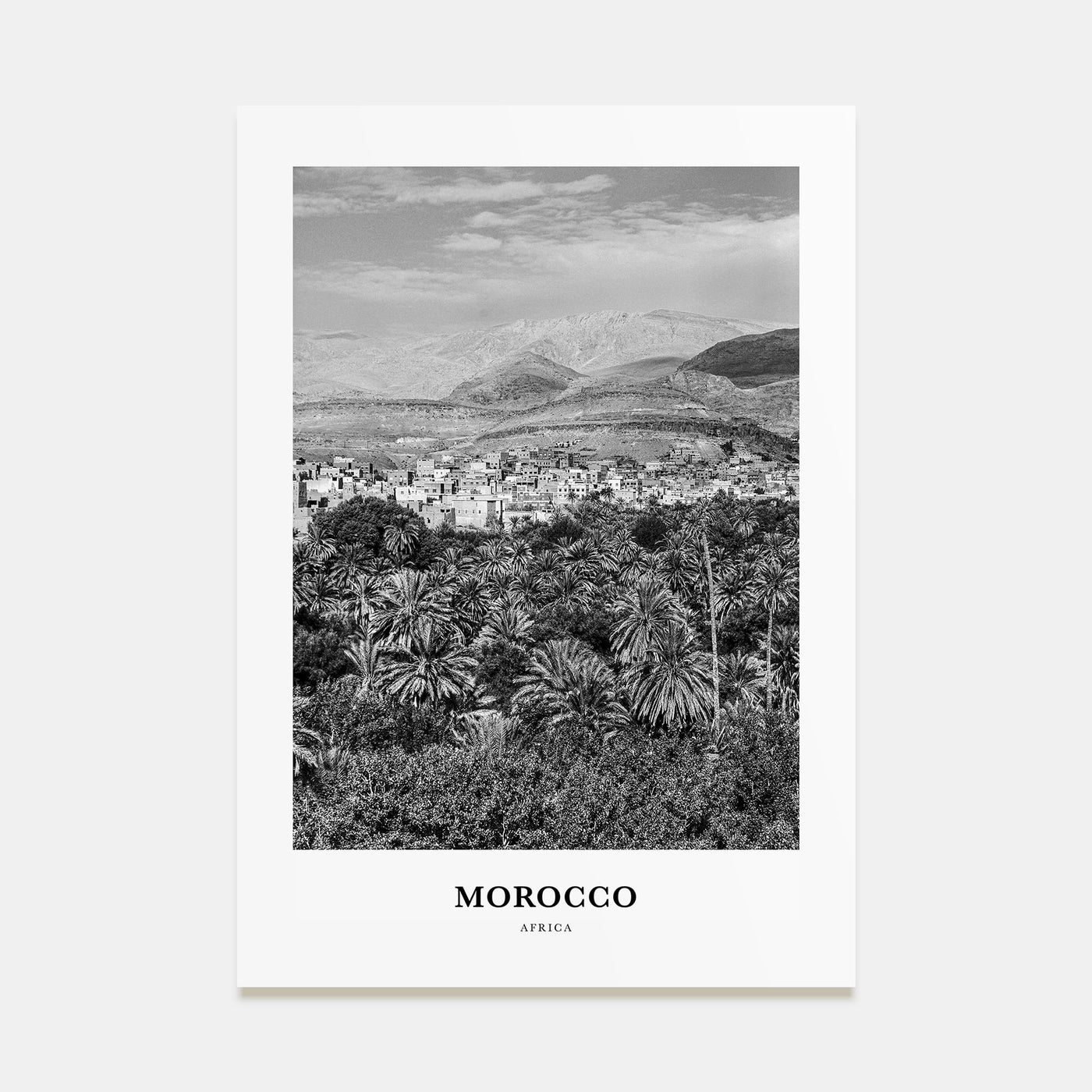 Morocco Portrait B&W Poster