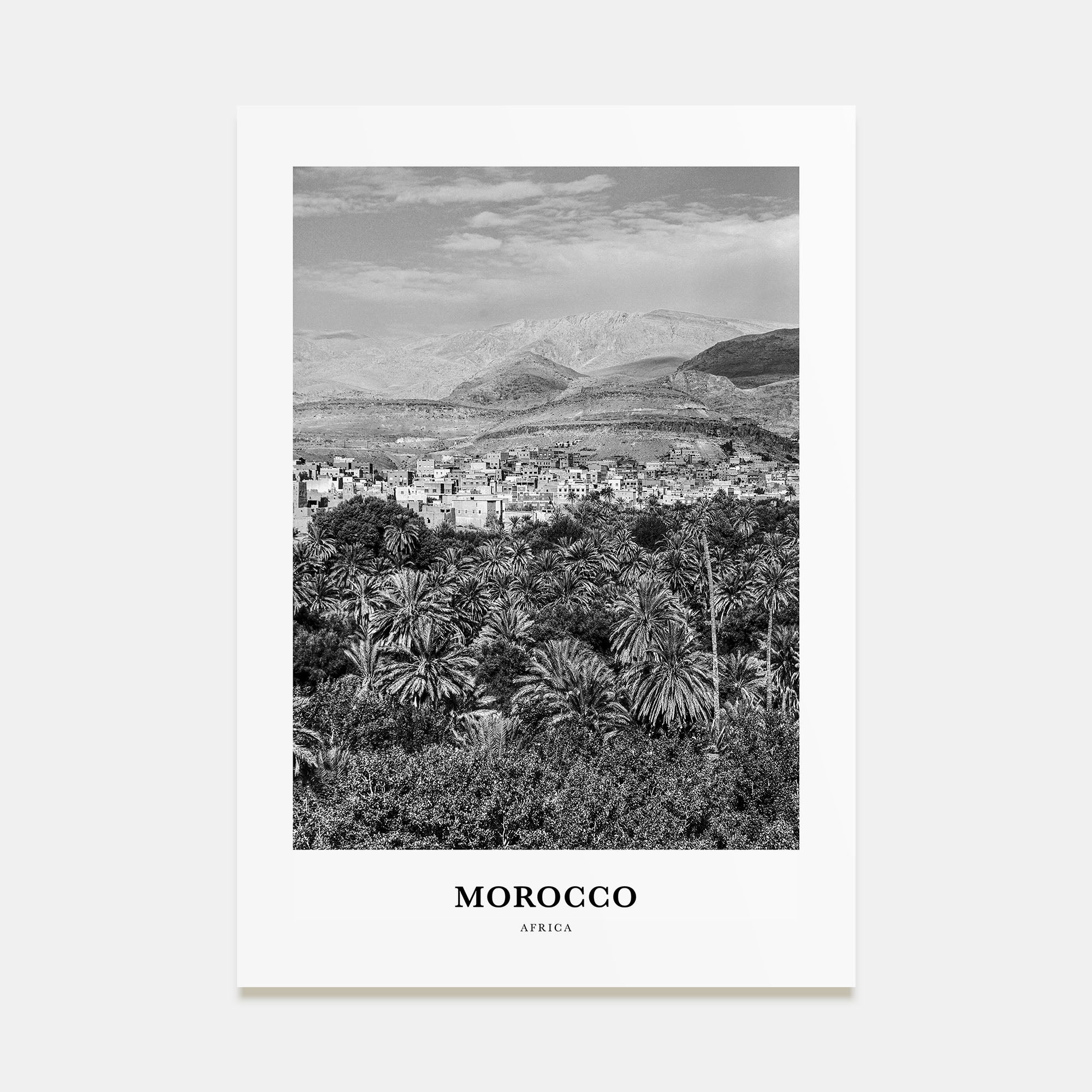 Morocco Portrait B&W Poster