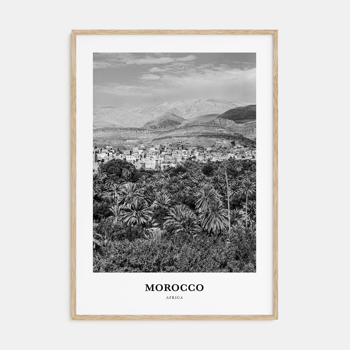 Morocco Portrait B&W Poster