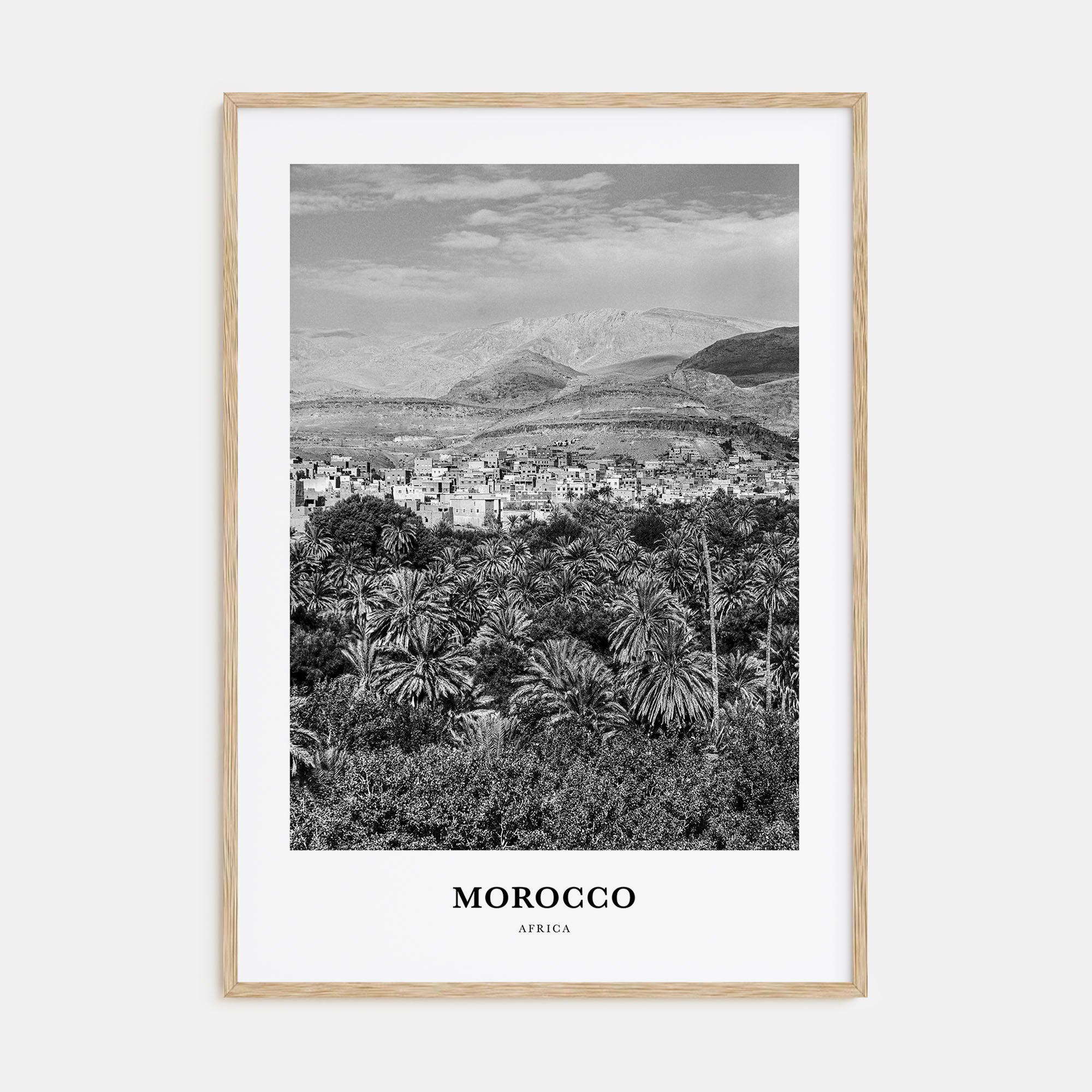 Morocco Portrait B&W Poster