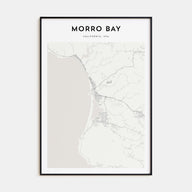 Morro Bay Map Portrait Poster